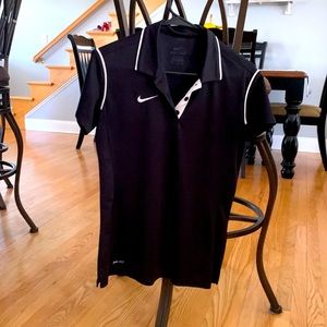 Black Nike 3 button polo type shirt